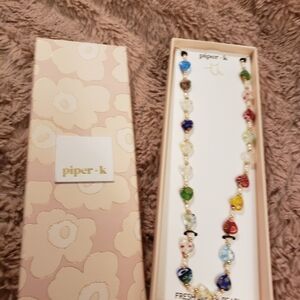 Piper K Freshwater Pearl Hearts Necklace